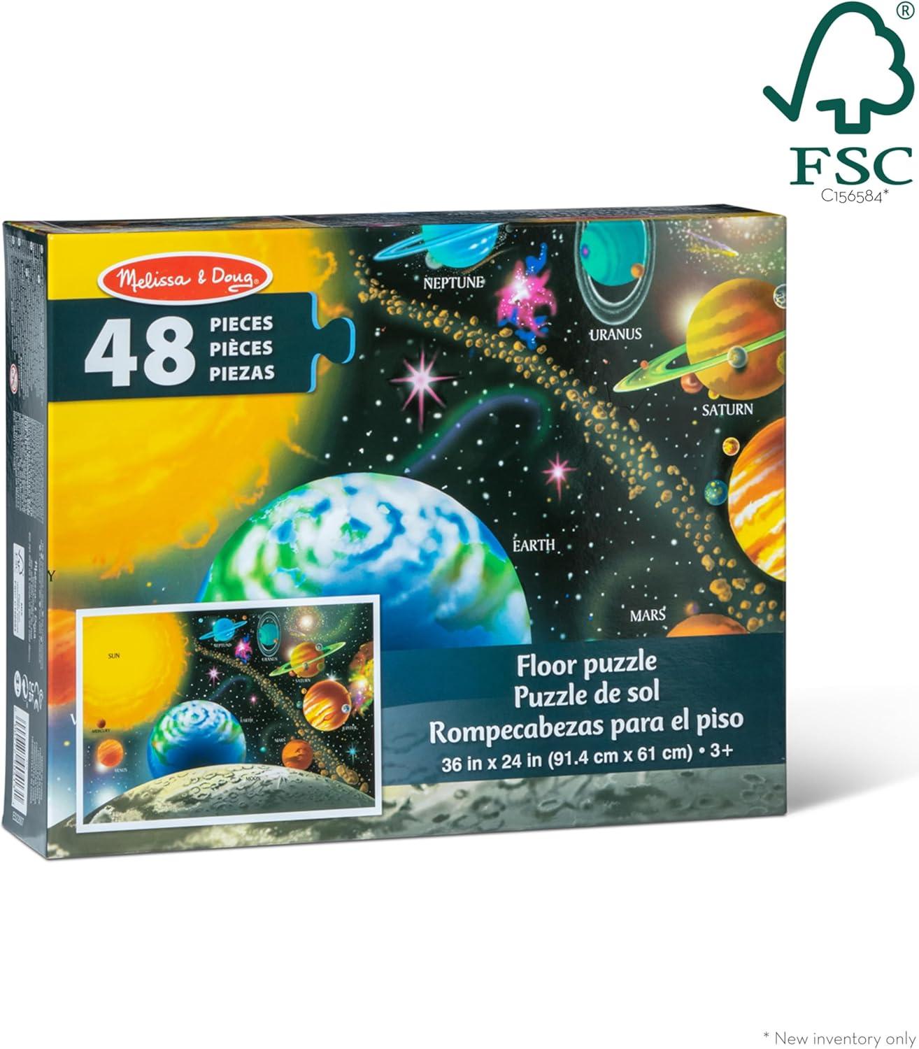 imageMelissa ampamp Doug Underwater Ocean Floor Puzzle 48 pc Jumbo Jigsaw Puzzle Educational Screen Free Activity for Toddler Preschoolers and Kids Ages 3 2 x 3 Feet  FSC CertifiedSolar System