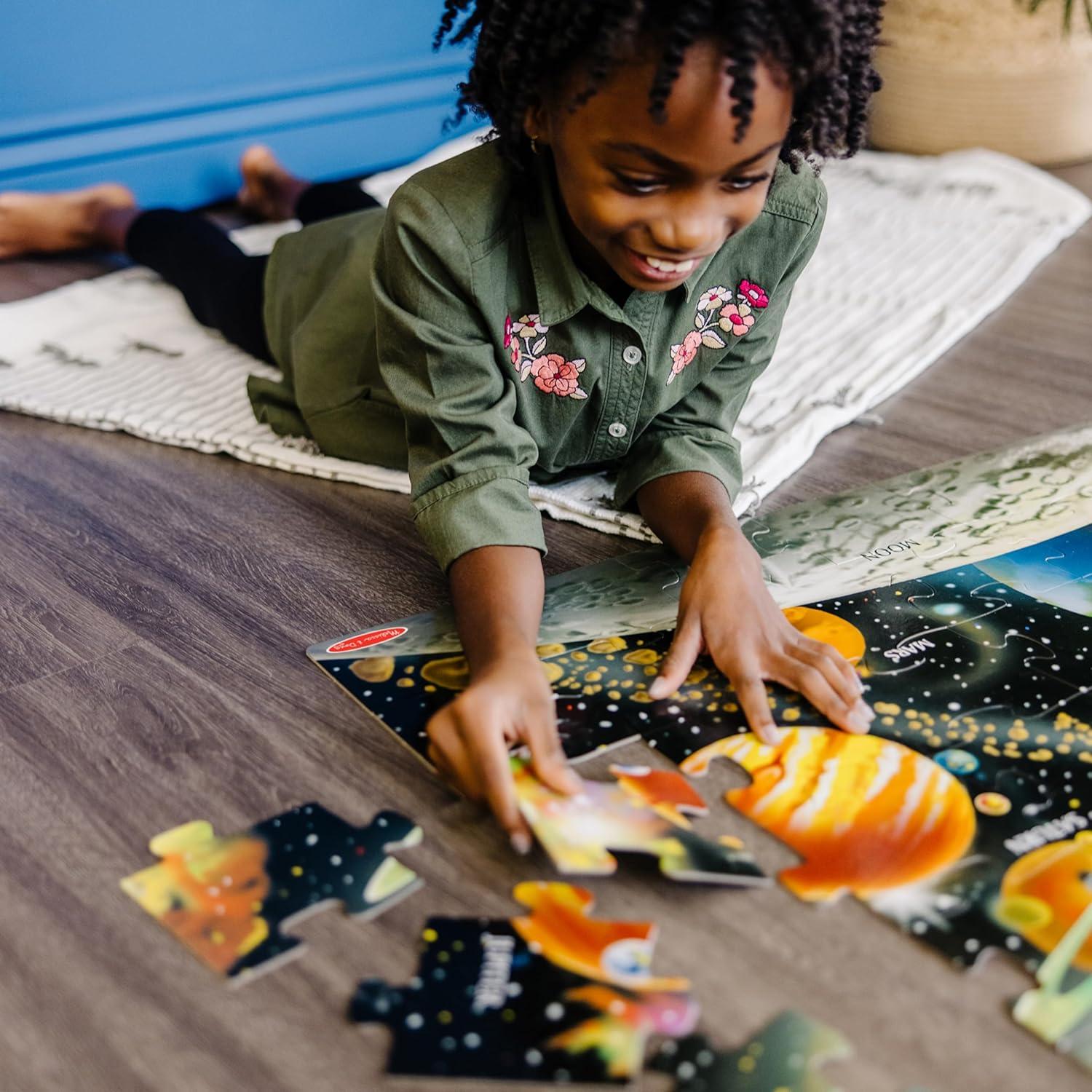 imageMelissa ampamp Doug Underwater Ocean Floor Puzzle 48 pc Jumbo Jigsaw Puzzle Educational Screen Free Activity for Toddler Preschoolers and Kids Ages 3 2 x 3 Feet  FSC CertifiedSolar System