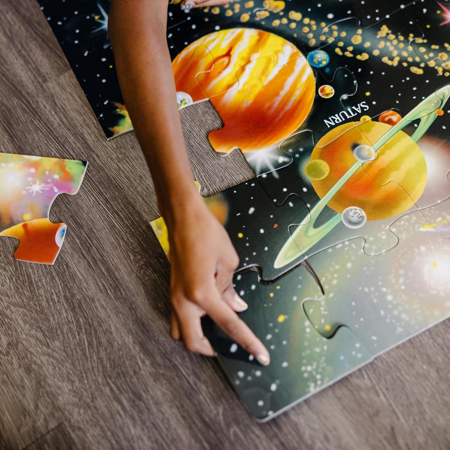 imageMelissa ampamp Doug Underwater Ocean Floor Puzzle 48 pc Jumbo Jigsaw Puzzle Educational Screen Free Activity for Toddler Preschoolers and Kids Ages 3 2 x 3 Feet  FSC CertifiedSolar System