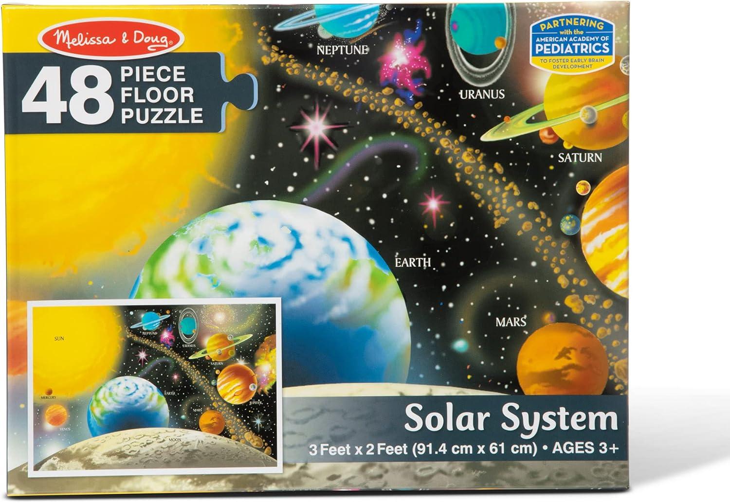 imageMelissa ampamp Doug Underwater Ocean Floor Puzzle 48 pc Jumbo Jigsaw Puzzle Educational Screen Free Activity for Toddler Preschoolers and Kids Ages 3 2 x 3 Feet  FSC CertifiedSolar System