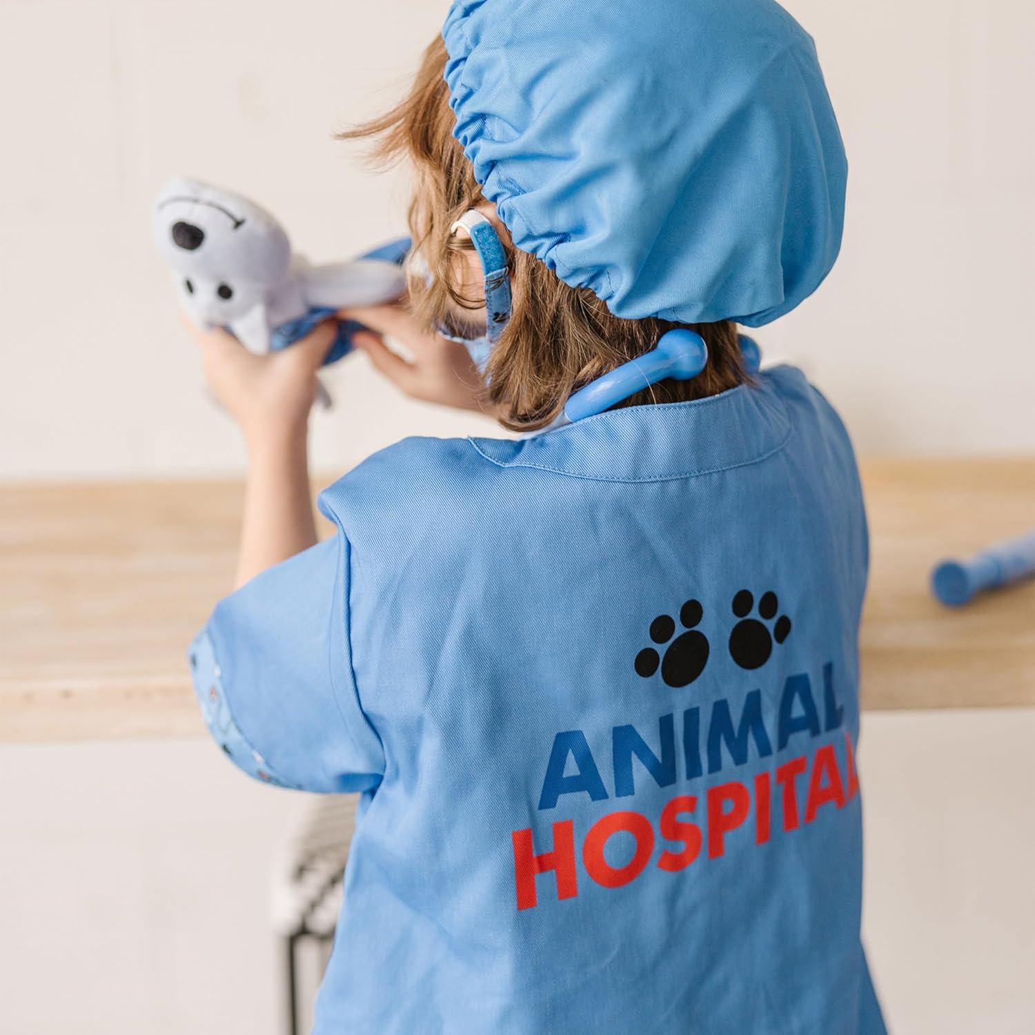 imageMelissa ampamp Doug Veterinarian Role Play Costume DressUp Set 9 pcs Kids Vet Costume Pretend Play DressUpCostume Set