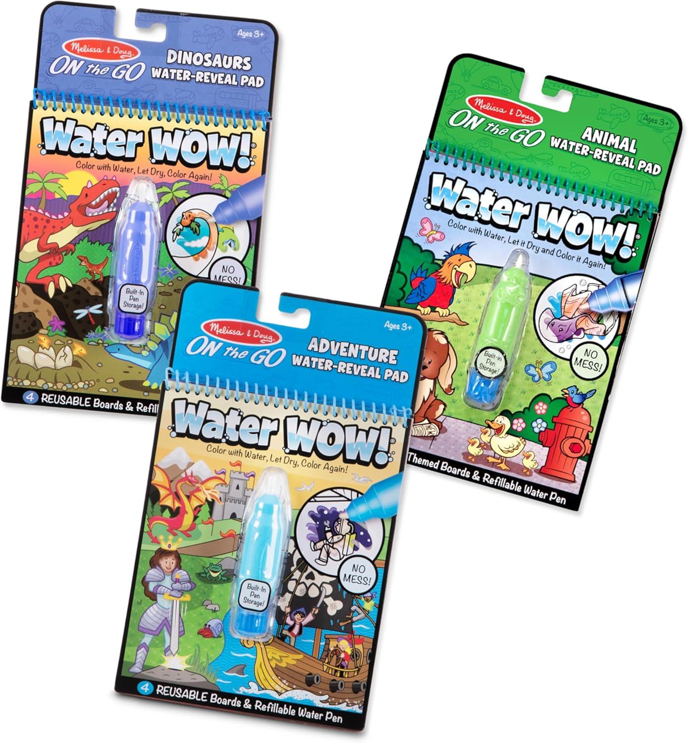 imageMelissa ampamp Doug Water Wow  Water Reveal Pad Bundle  Farm Safari ampamp Under The SeaBundle Dinosaur  Adventure  Animals