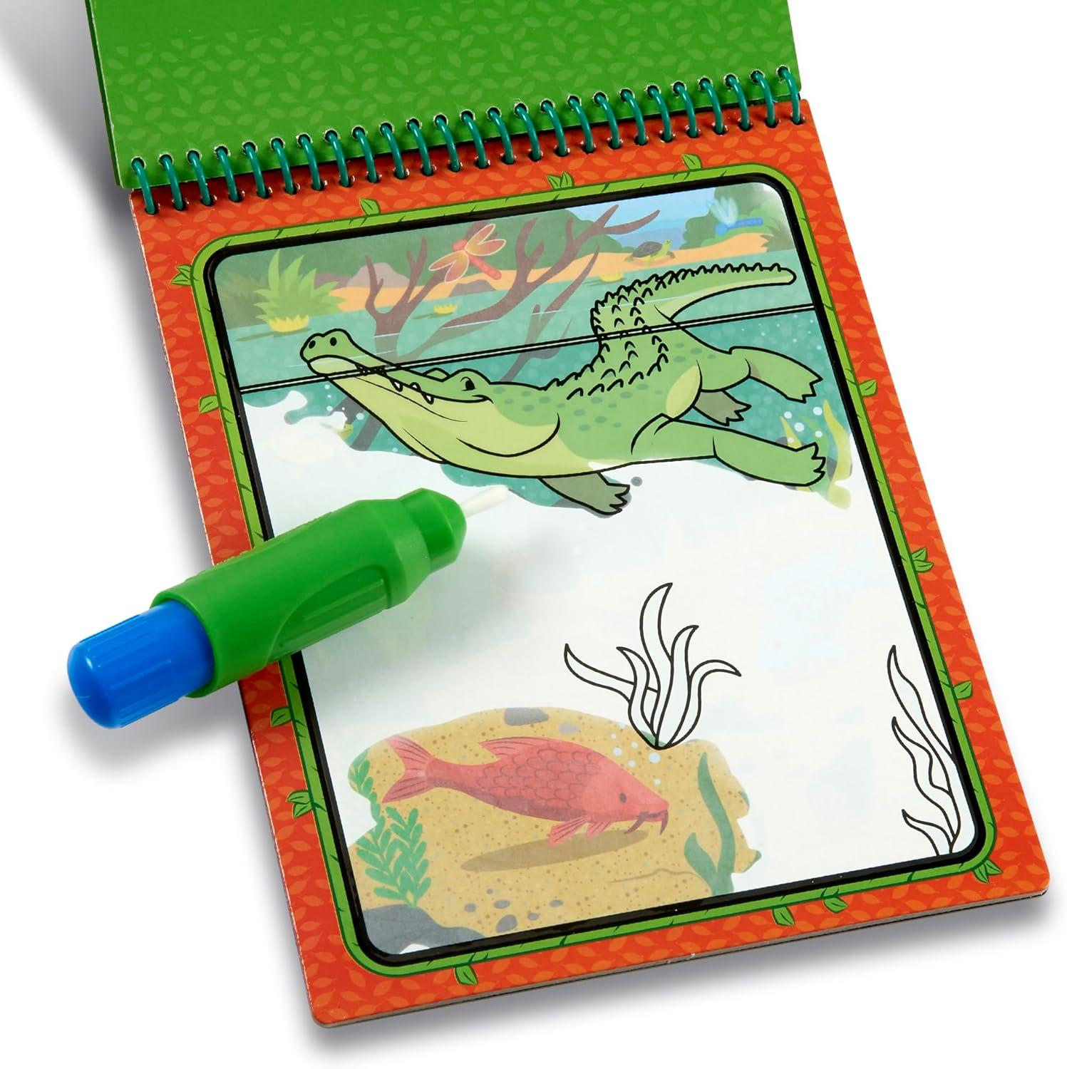 imageMelissa ampamp Doug Water Wow Mess Free Coloring Book Reusable WaterReveal Activity Pad On The Farm Travel Toys Party Favors for Toddlers ampamp Kids Ages 3Jungle