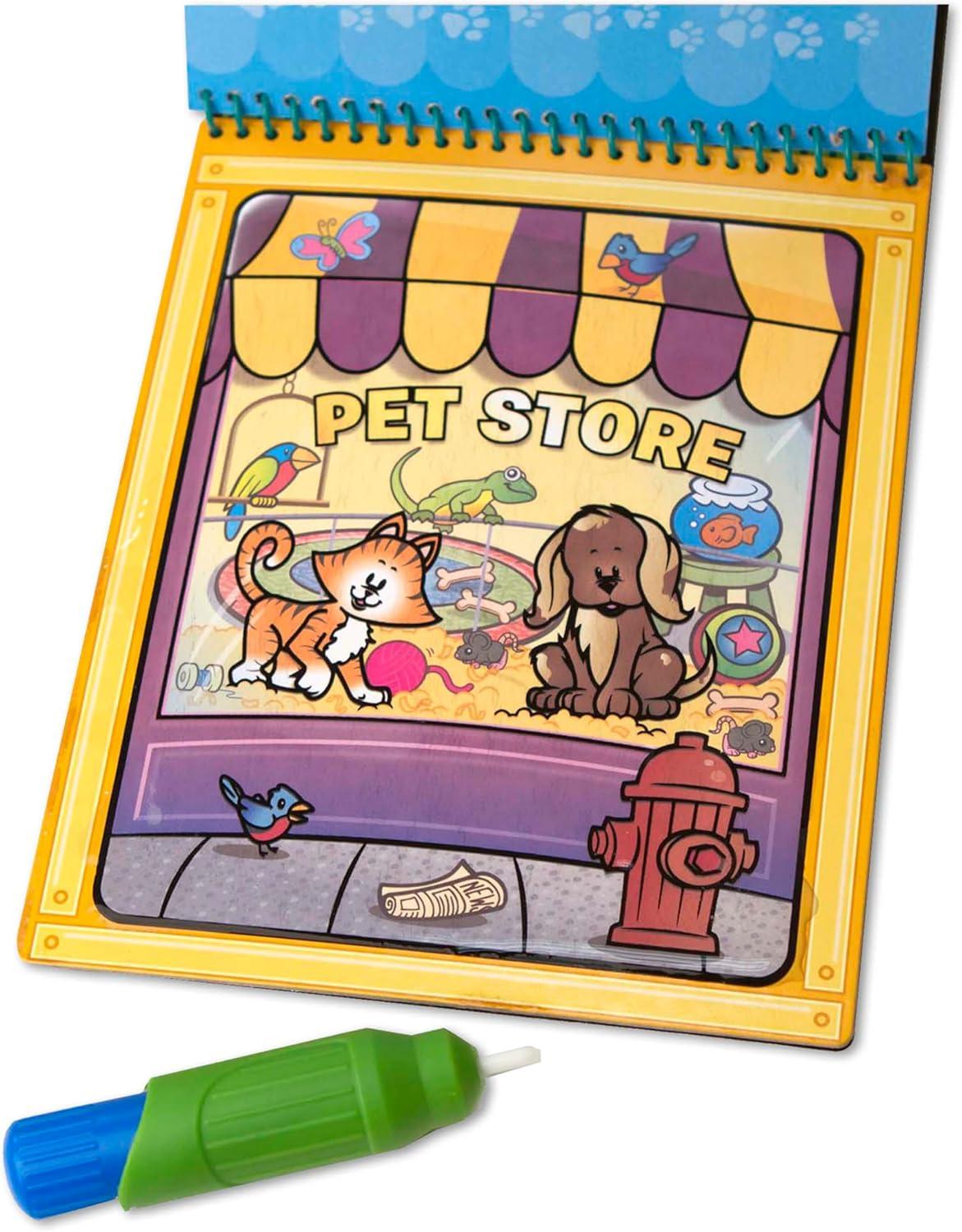imageMelissa ampamp Doug Water Wow Mess Free Coloring Book Reusable WaterReveal Activity Pad On The Farm Travel Toys Party Favors for Toddlers ampamp Kids Ages 3Animals