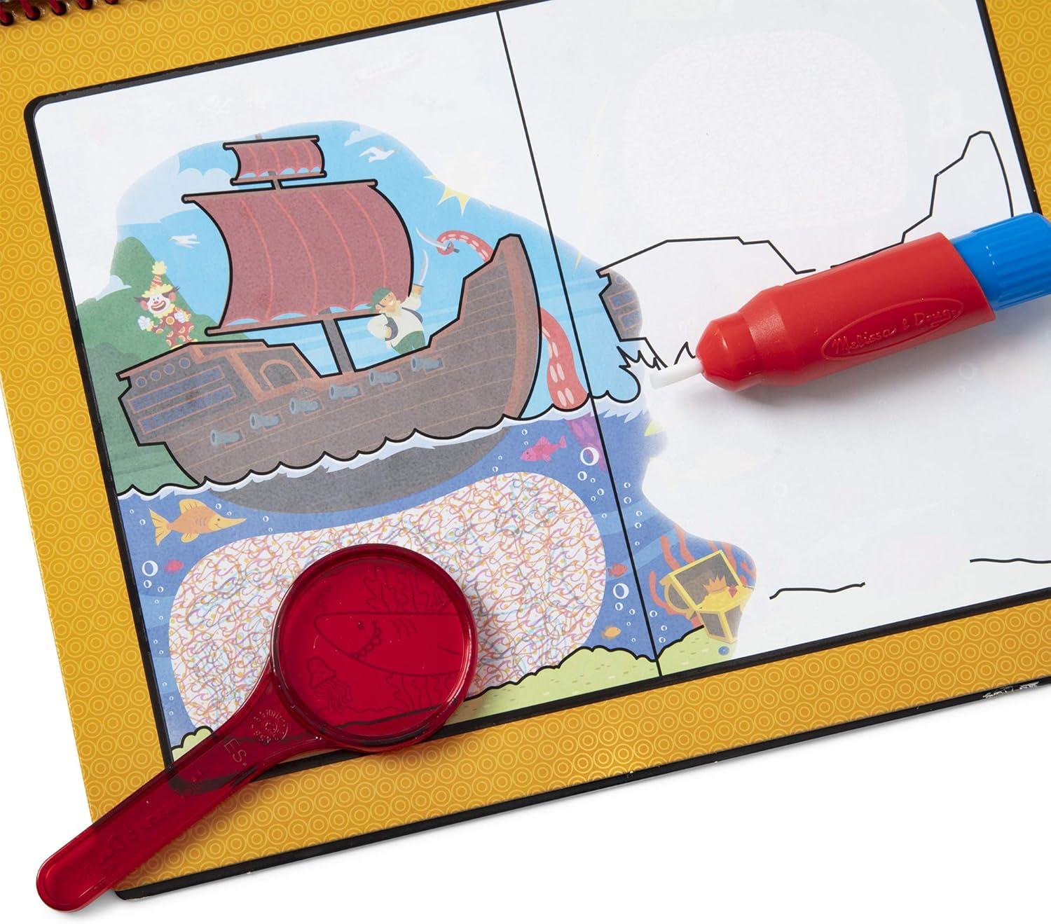 imageMelissa ampamp Doug Water Wow Reusable ColorwithWater Deluxe Travel Activity Pad 2 Pack  Around Town Animal AnticsAdventure