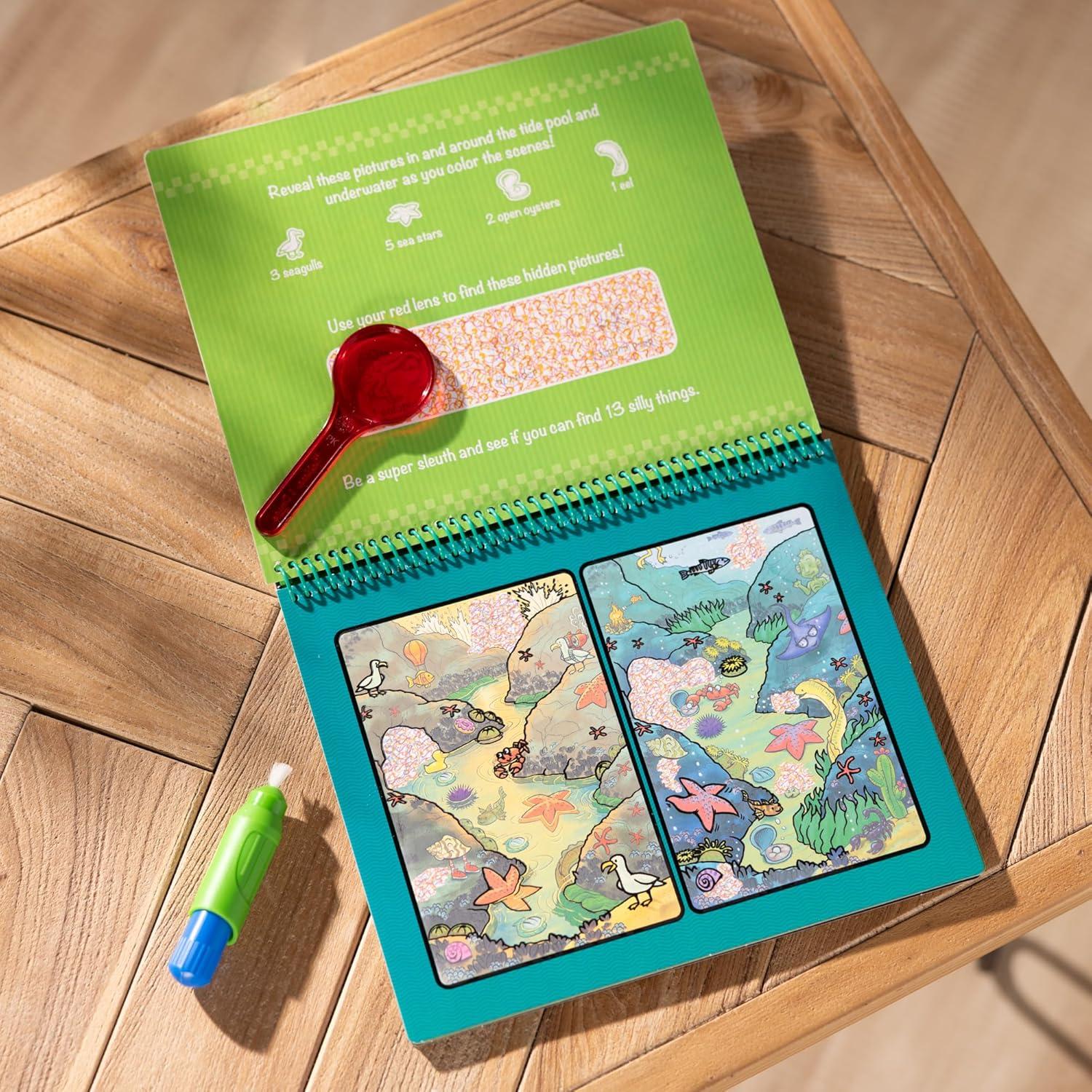 imageMelissa ampamp Doug Water Wow Reusable ColorwithWater Deluxe Travel Activity Pad 2 Pack  Around Town Animal AnticsAnimal Antics
