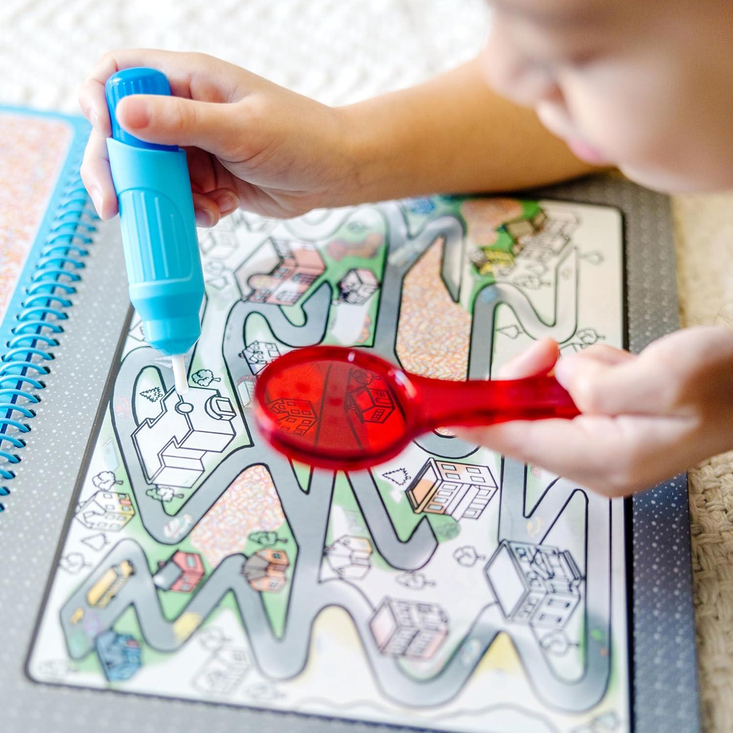 imageMelissa ampamp Doug Water Wow Reusable ColorwithWater Deluxe Travel Activity Pad 2 Pack  Around Town Animal AnticsAround Town