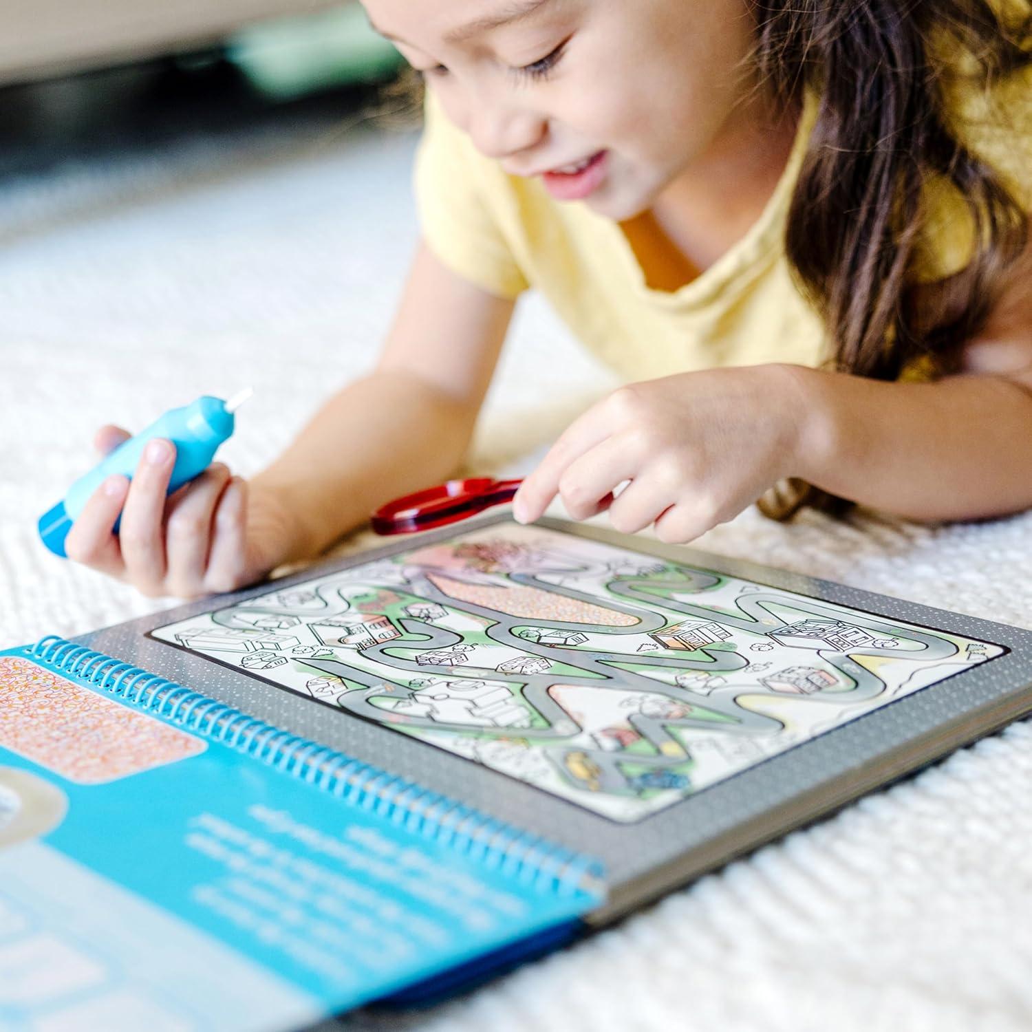 imageMelissa ampamp Doug Water Wow Reusable ColorwithWater Deluxe Travel Activity Pad 2 Pack  Around Town Animal AnticsBundle Around Town  Animal Antics