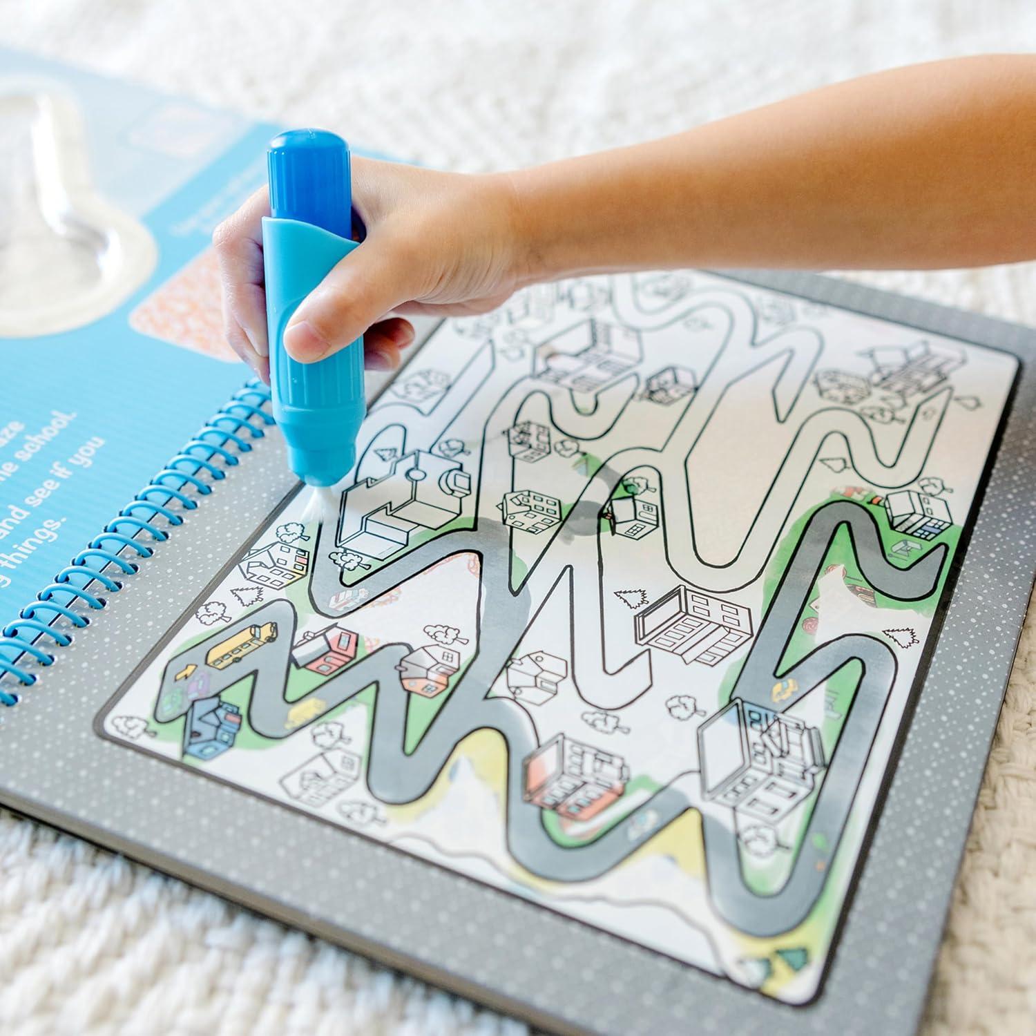 imageMelissa ampamp Doug Water Wow Reusable ColorwithWater Deluxe Travel Activity Pad 2 Pack  Around Town Animal AnticsBundle Around Town  Animal Antics