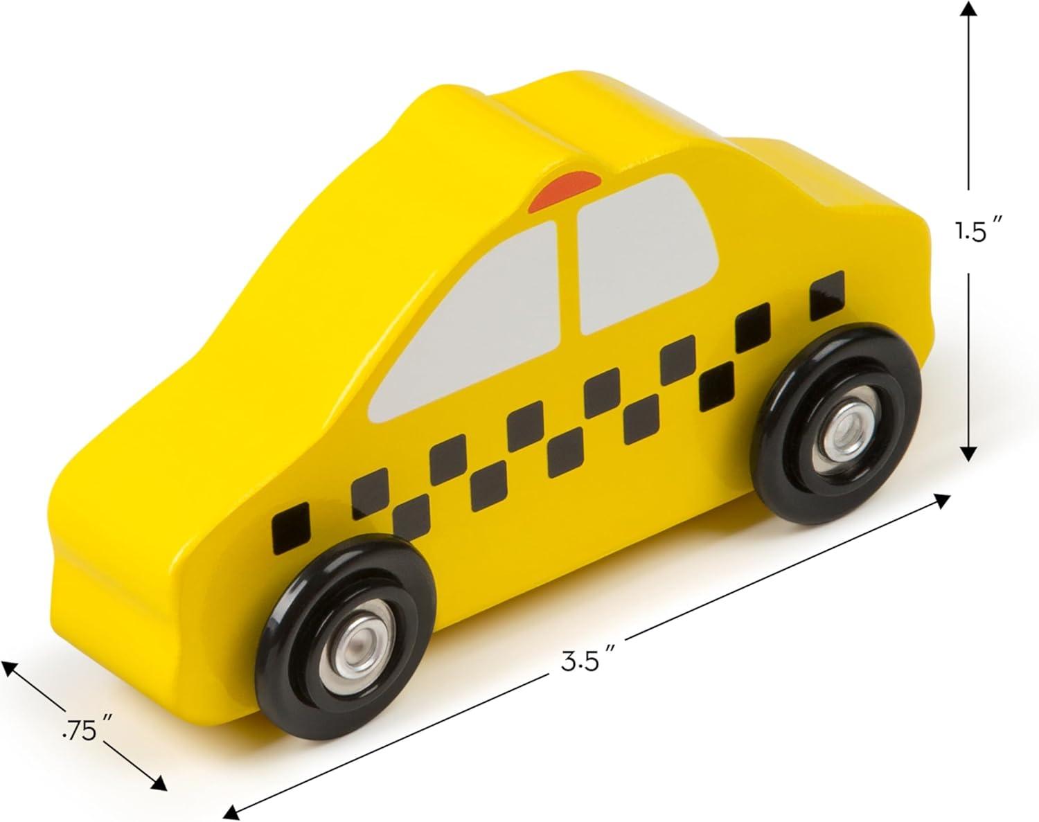 imageMelissa ampamp Doug Wooden Cars Vehicle Set in Wooden Tray