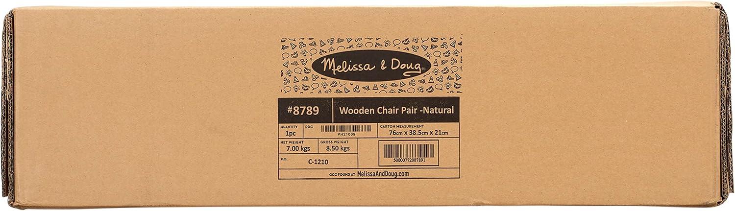 imageMelissa ampamp Doug Wooden Chairs Set of 2  White Furniture for PlayroomBlonde