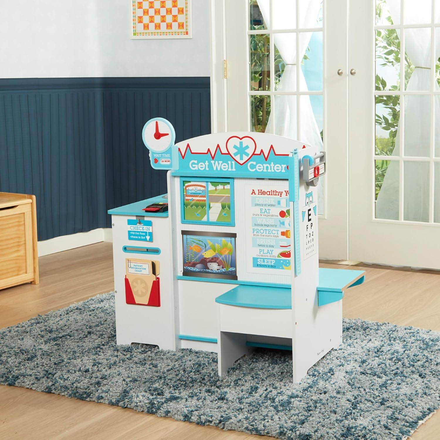 imageMelissa ampamp Doug Wooden Get Well Doctor Activity Center  Waiting Room Exam Room CheckIn Area  FSC CertifiedDoctor Activity Center
