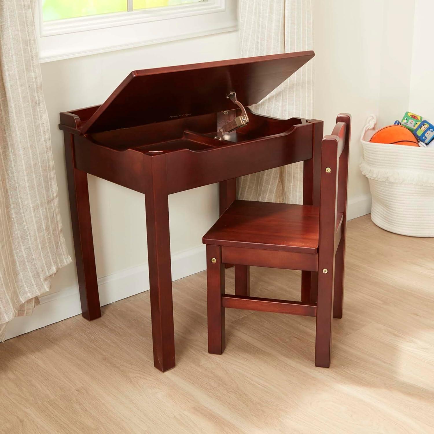 imageMelissa ampamp Doug Wooden LiftTop Desk ampamp Chair  Espresso