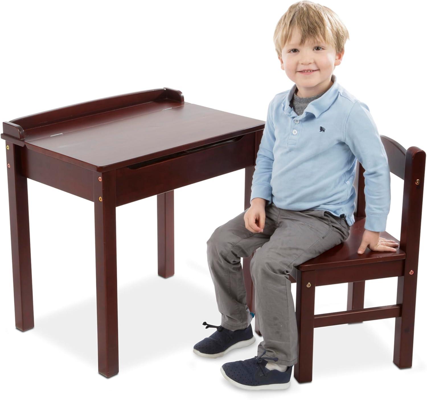 imageMelissa ampamp Doug Wooden LiftTop Desk ampamp Chair  Espresso