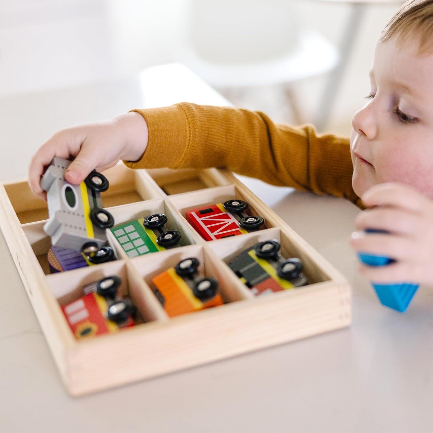 imageMelissa ampamp Doug Wooden Magnetic Train Cars  8 Piece Educational and SkillBuilding Wooden Toy for Boys and Girls