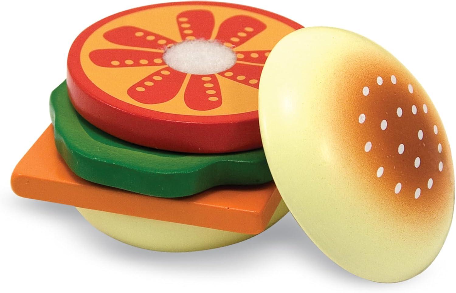 imageMelissa ampamp Doug Wooden SandwichMaking Pretend Play Food Set Food Toys for Kids Play Kitchen for Ages 3English Only