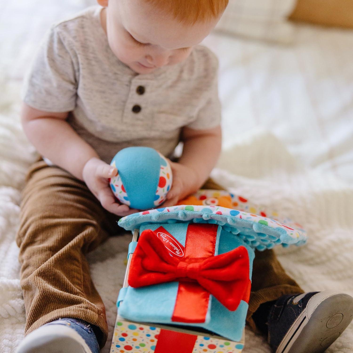 imageMelissa ampamp Doug Wooden Surprise Gift Box Infant Toy 5 Pieces Baby Toy Gift Set Tactile Sensory Toy for Babies and Toddlers  FSCCertified Materials