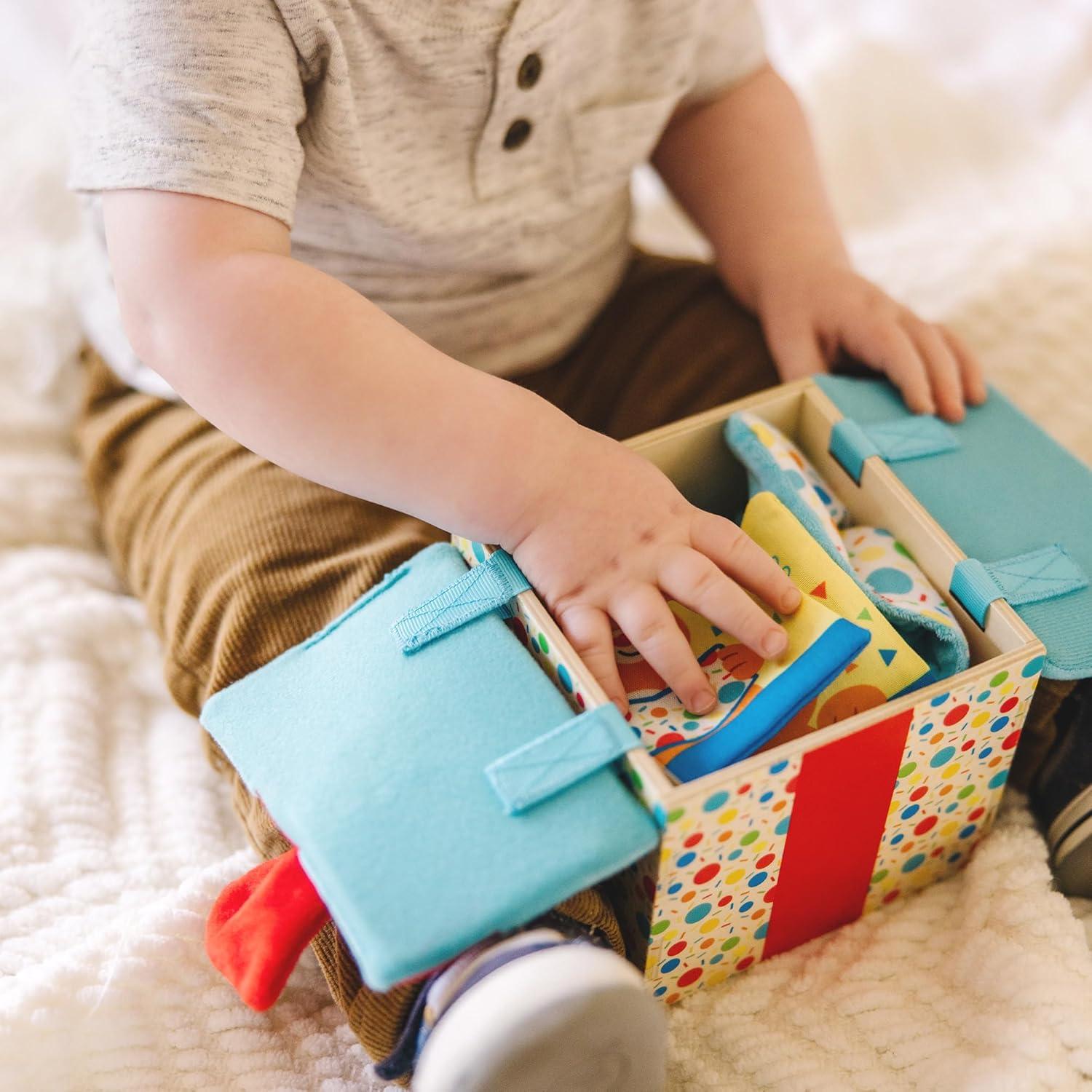imageMelissa ampamp Doug Wooden Surprise Gift Box Infant Toy 5 Pieces Baby Toy Gift Set Tactile Sensory Toy for Babies and Toddlers  FSCCertified Materials
