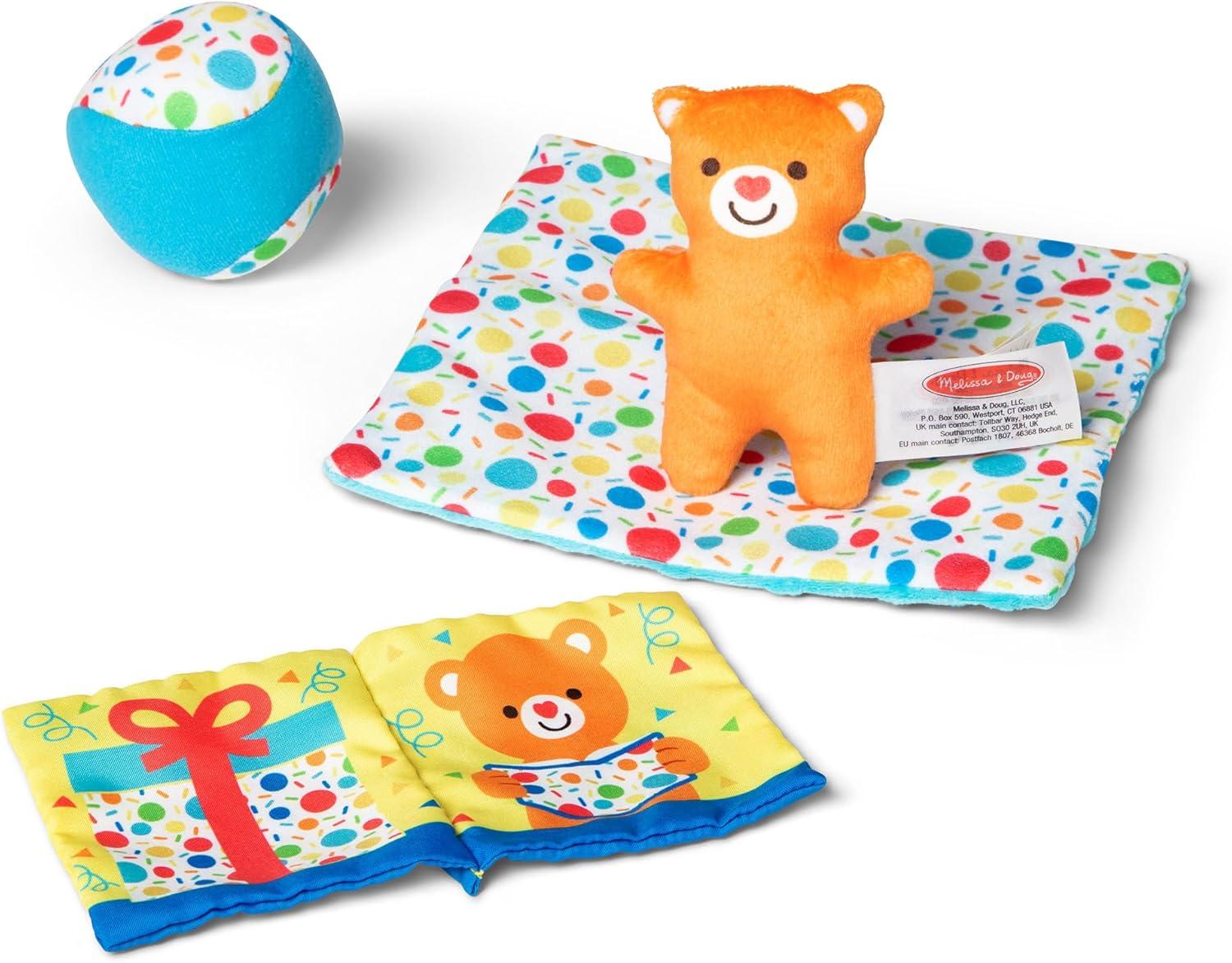 imageMelissa ampamp Doug Wooden Surprise Gift Box Infant Toy 5 Pieces Baby Toy Gift Set Tactile Sensory Toy for Babies and Toddlers  FSCCertified Materials