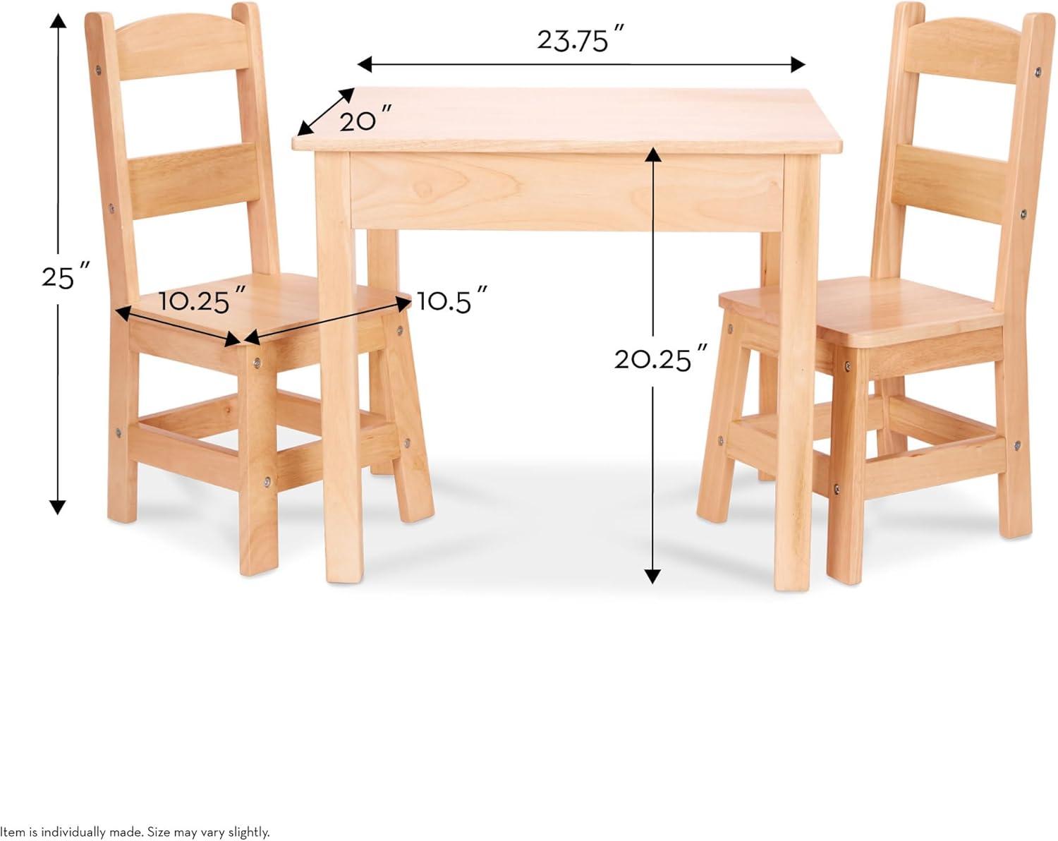 imageMelissa ampamp Doug Wooden Table ampamp ChairsGray Kids Furniture  GreyBlonde