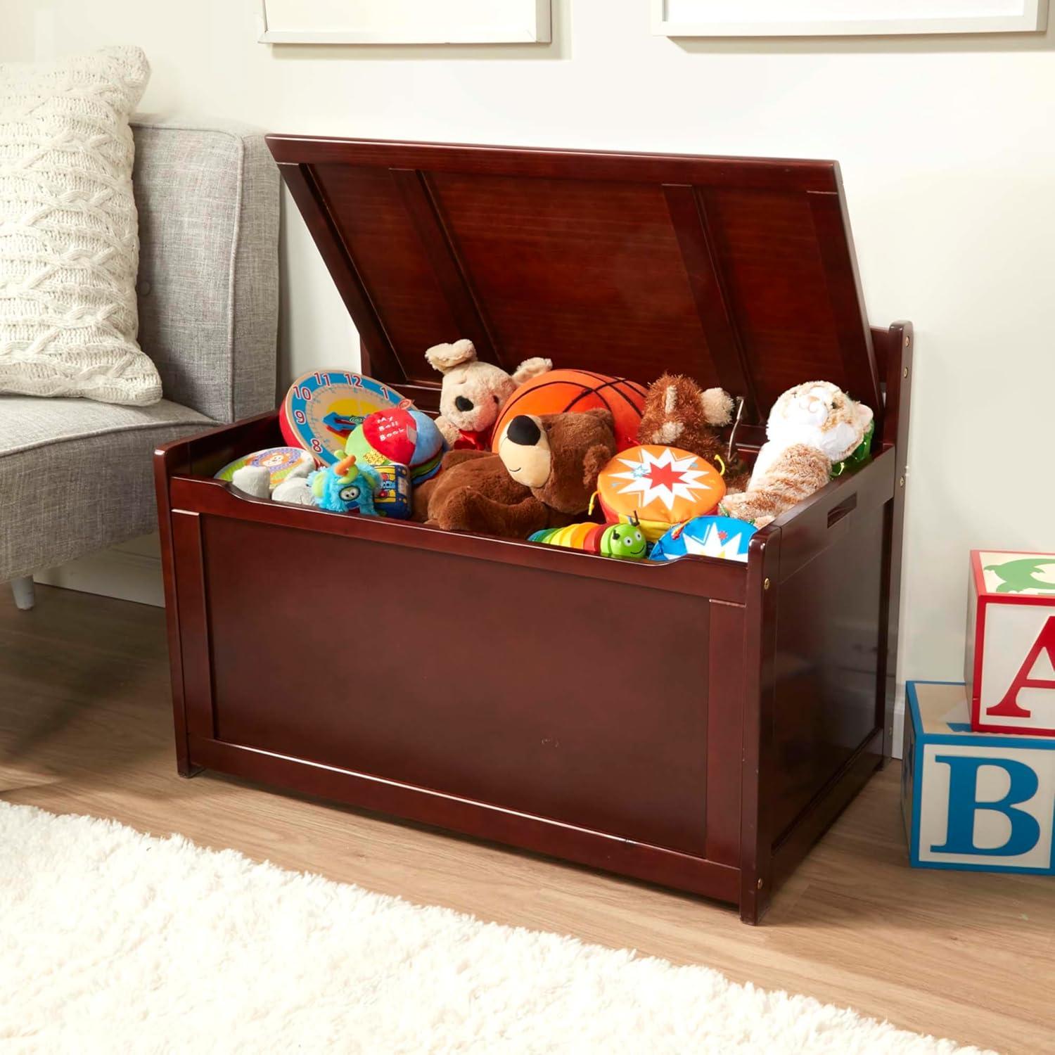 imageMelissa ampamp Doug Wooden Toy Chest  Espresso