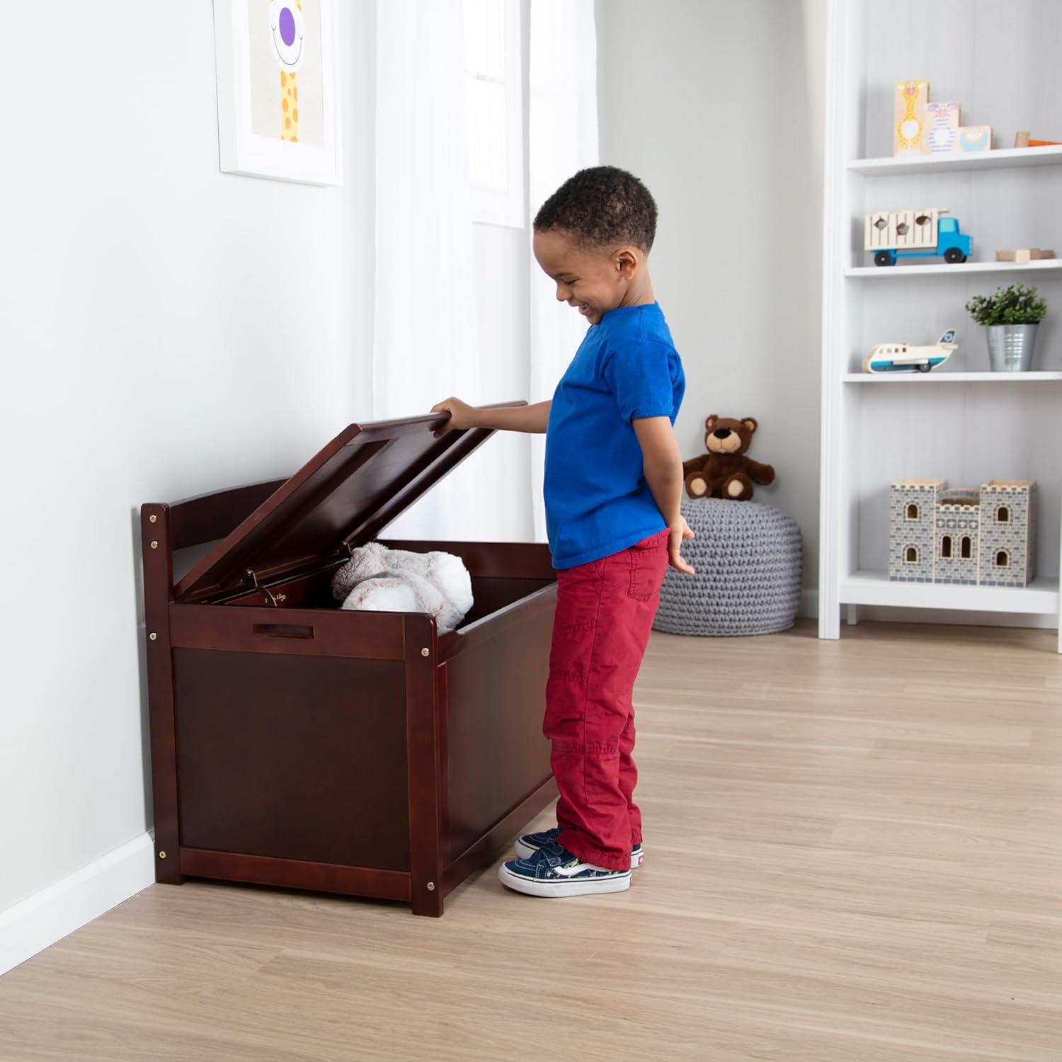 imageMelissa ampamp Doug Wooden Toy Chest  Espresso