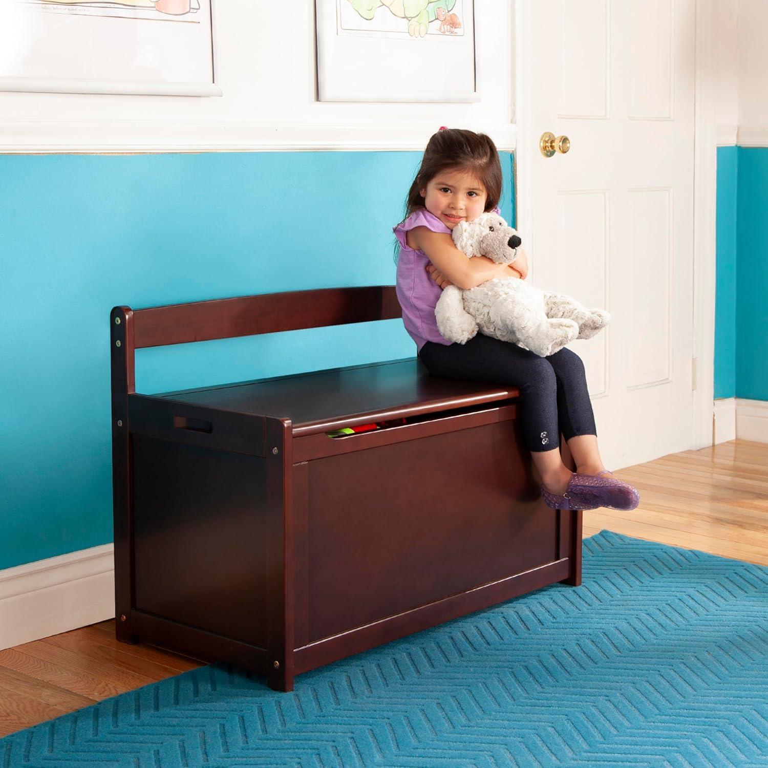 imageMelissa ampamp Doug Wooden Toy Chest  Espresso