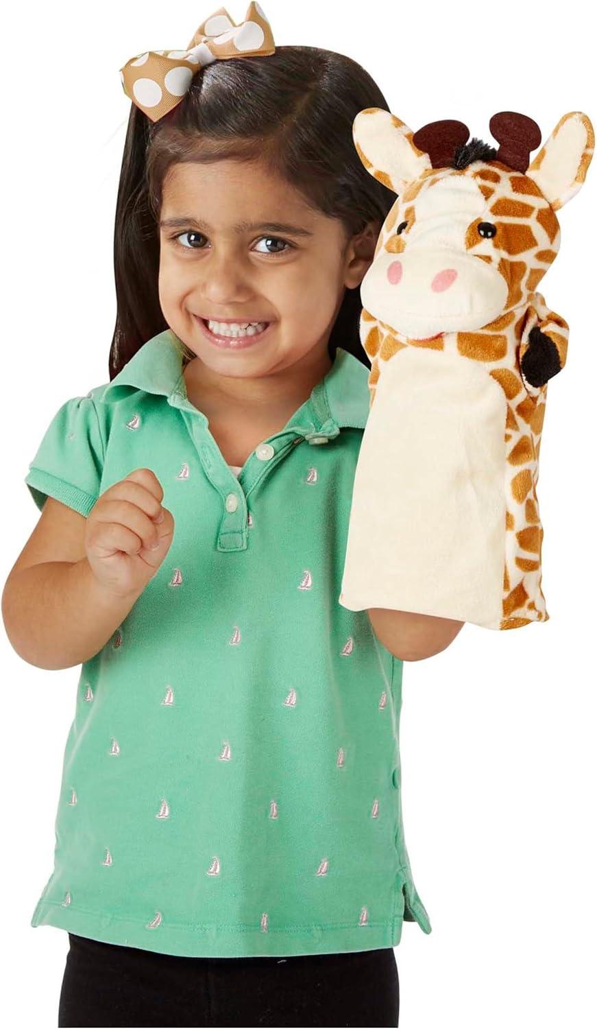 imageMelissa ampamp Doug Zoo Friends Hand Puppets Set of 4  Elephant Giraffe Tiger and Monkey
