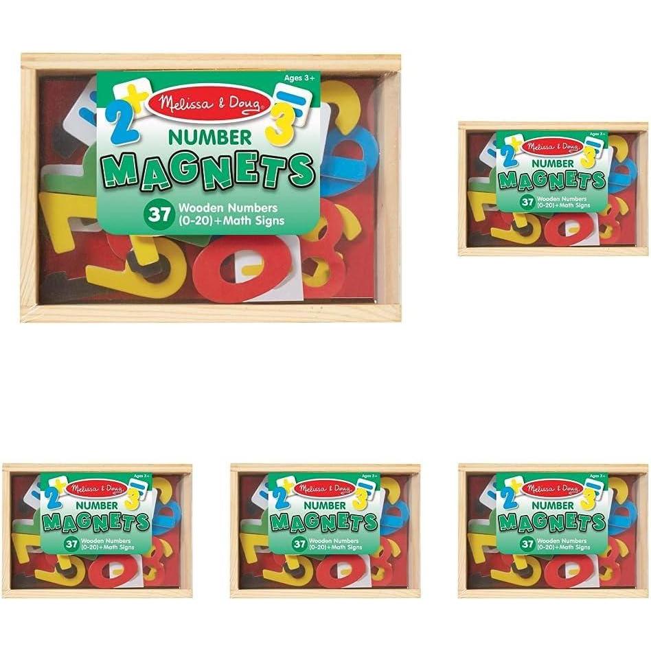 imageMelissa ampamp Doug 52 Wooden Alphabet Magnets in a Box  Uppercase and Lowercase Letters1 Count Pack of 5