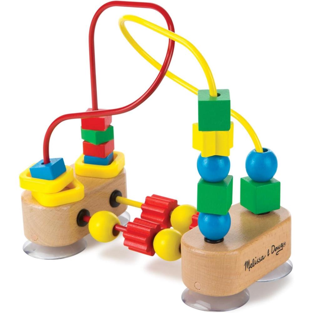 imageMelissa ampamp Doug Abacus  Classic Wooden Educational Counting Toy With 100 BeadsFirst Bead Maze