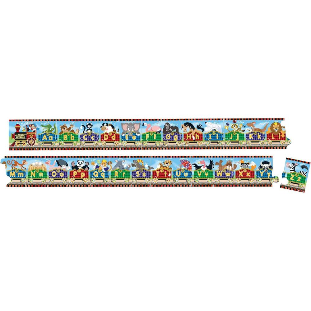 imageMelissa ampamp Doug Alphabet Express Jumbo Jigsaw Floor Puzzle 27 pcs 10 feet Long  FSC CertifiedAlphabet Express