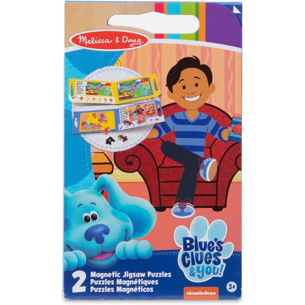 imageMelissa ampamp Doug Blues Clues ampamp You TakeAlong Magnetic Jigsaw Puzzles 2 15Piece PuzzlesOne Size