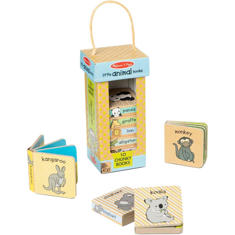 imageMelissa ampamp Doug Childrens Book  Natural Play Book Tower Little Animals Books