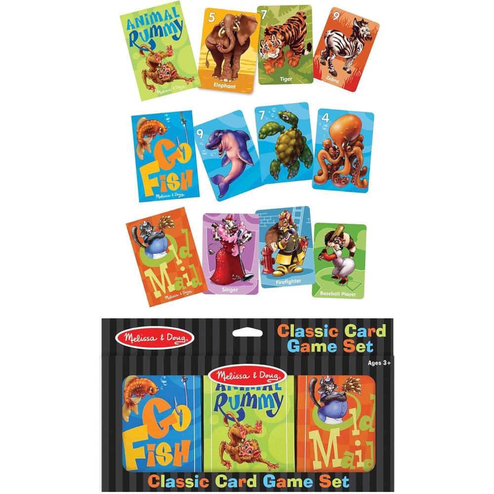 imageMelissa ampamp Doug Classic Card Games Set  Old Maid Go Fish Rummy  FSC Certified
