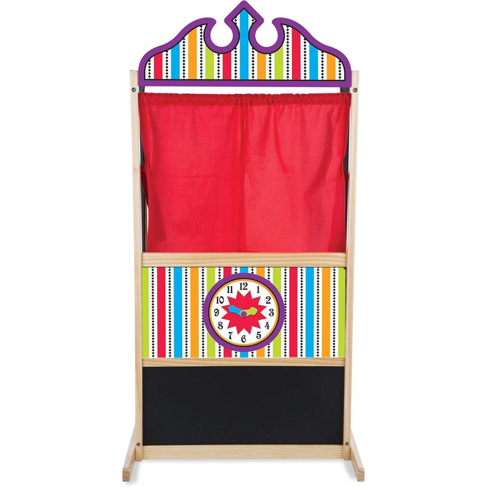 imageMelissa ampamp Doug Deluxe Puppet Theater  Sturdy Wooden Construction