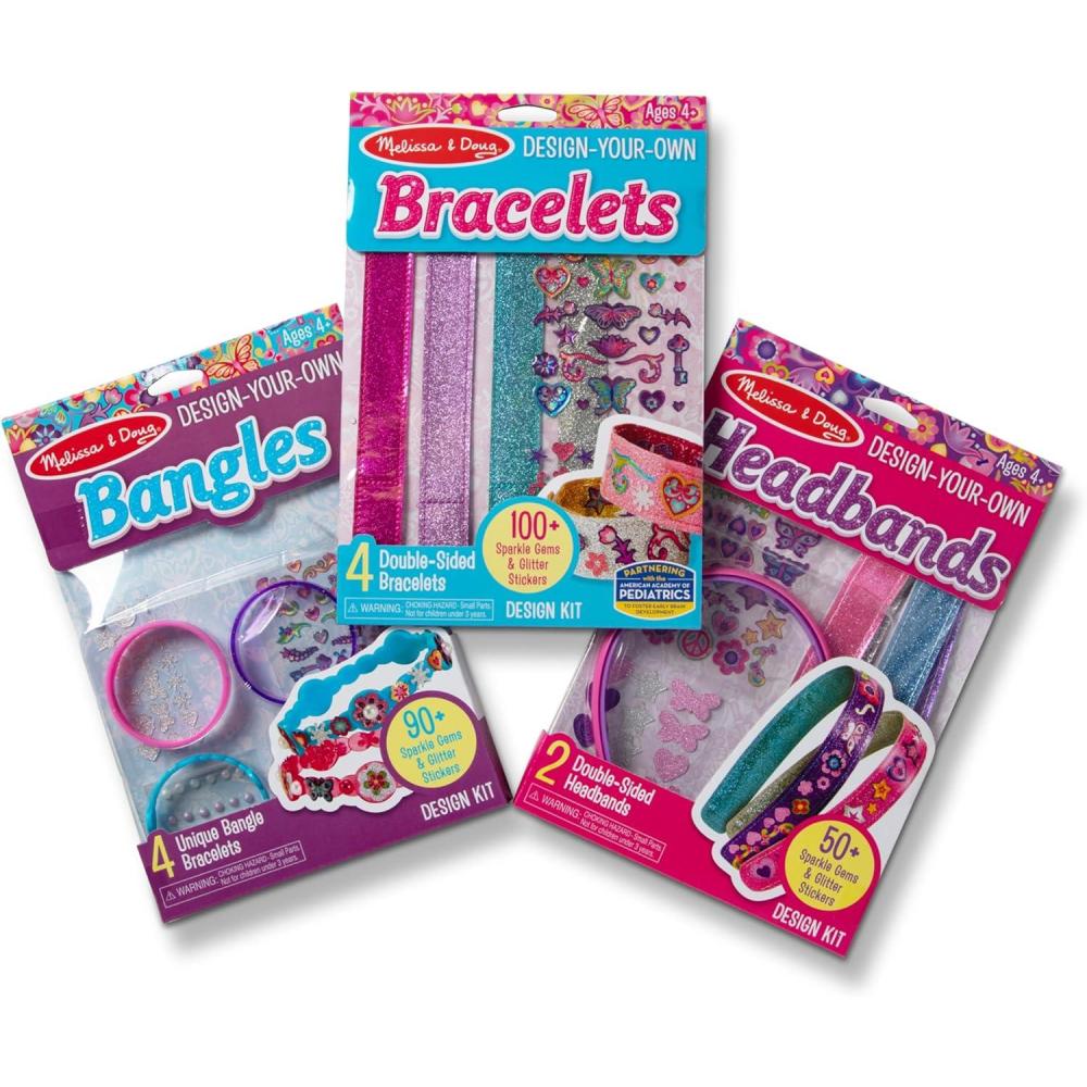 imageMelissa ampamp Doug DesignYourOwn JewelryMaking Kits  Bangles Headbands and Bracelets