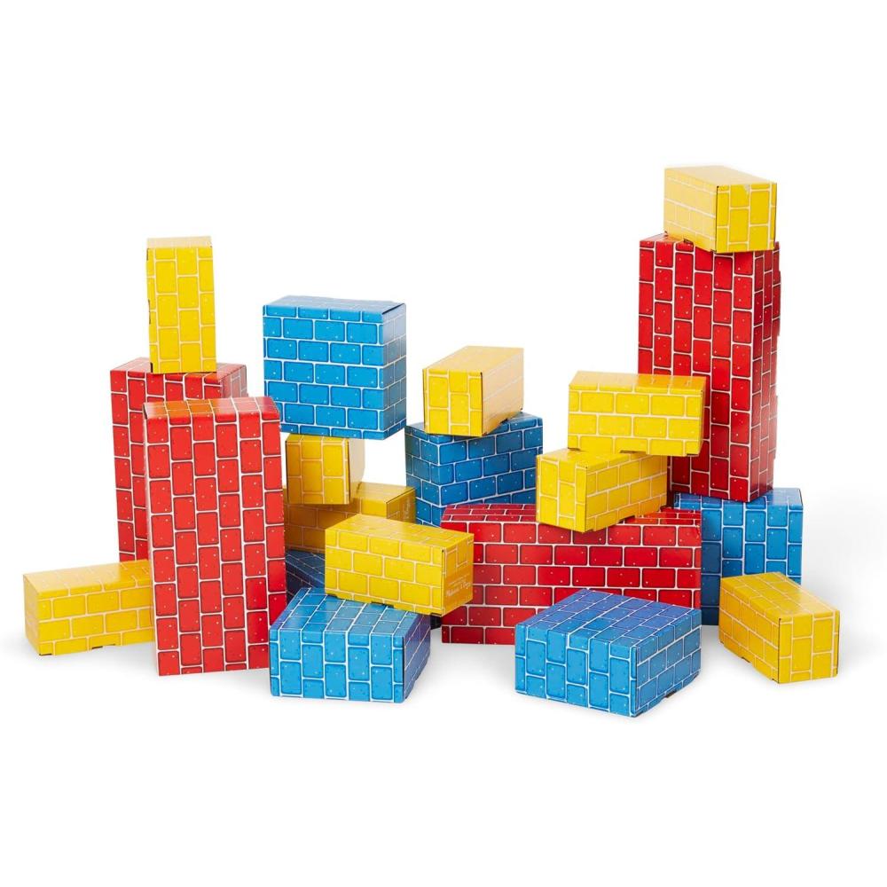 imageMelissa ampamp Doug ExtraThick Cardboard Building Blocks  24 Blocks in 3 Sizes