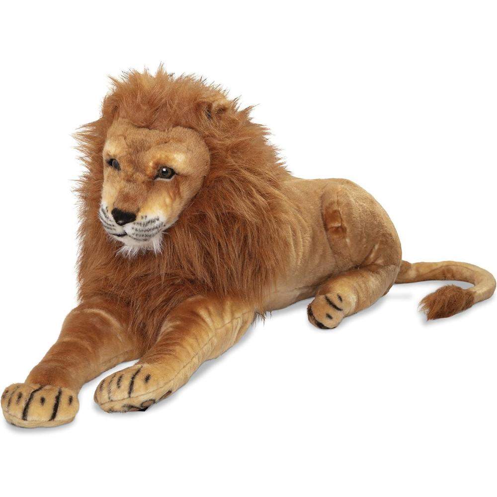 imageMelissa ampamp Doug Giant Lion  Lifelike Stuffed Animal Over 6 feet LongClassic