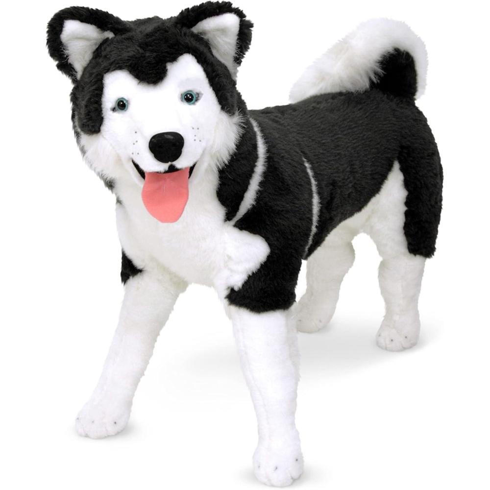 imageMelissa ampamp Doug Giant Siberian Husky  Lifelike Stuffed Animal Dog Over 2 feet Tall
