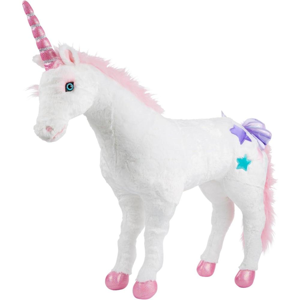 imageMelissa ampamp Doug Giant Unicorn  Lifelike Stuffed Animal Over 2 feet Tall