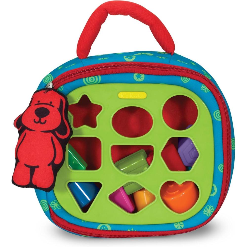 imageMelissa ampamp Doug Ks Kids TakeAlong Shape Sorter Baby Toy with 2Sided Activity Bag and 9 Textured Shape Blocks Sensory Toys Travel Shape Sorter Toys for Toddlers and Infants