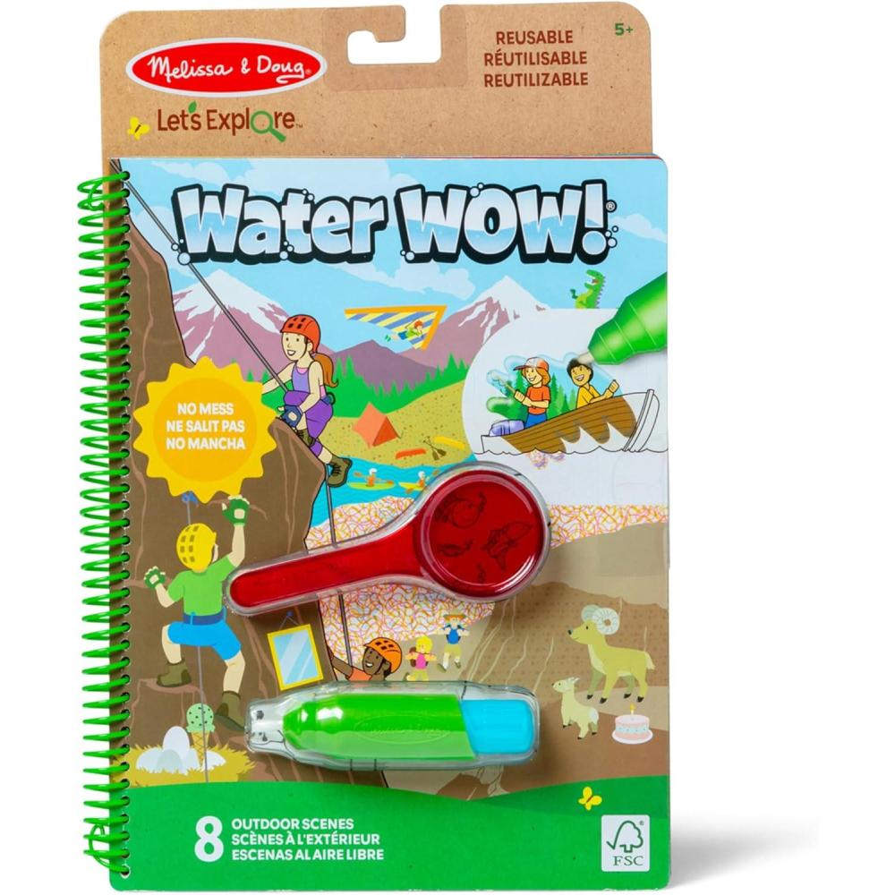 imageMelissa ampamp Doug Lets Explore Water Wow Outdoor Adventure Deluxe WaterReveal Pad  Reusable On The Go Travel Activitykids