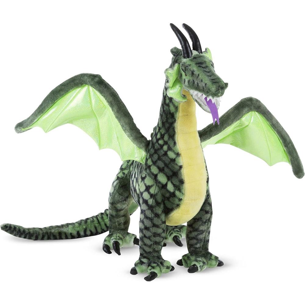 imageMelissa ampamp Doug Lifelike Plush Giant Winged Dragon Stuffed Animal 36 x 405 x 16 in