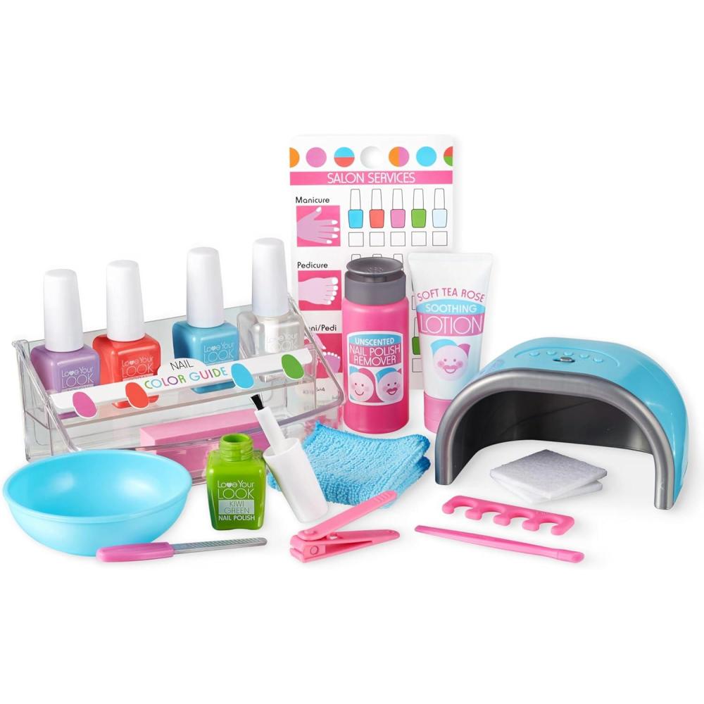 imageMelissa ampamp Doug Love Your Look Pretend Makeup Kit Play Set  16 Pieces for MessFree Pretend Play Does NOT Contain Real CosmeticsPretend Nail Care Kit