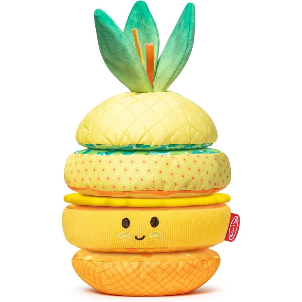 imageMelissa ampamp Doug MultiSensory Pineapple Soft Stacker Infant Toy  Stacking Toys For Babies Pineapple Stacking Toy For Infants