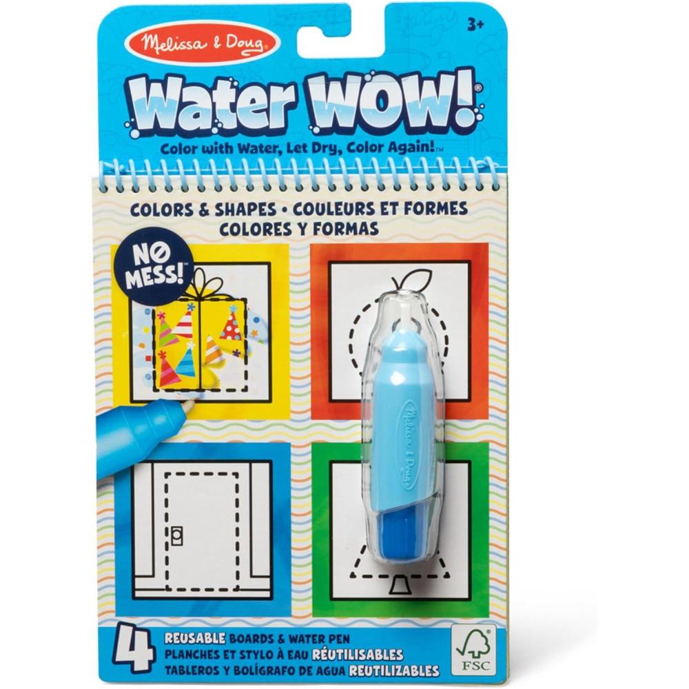 imageMelissa ampamp Doug On The Go Water Wow Reusable WaterReveal Activity Pad  Numbers  FSC CertifiedShapes