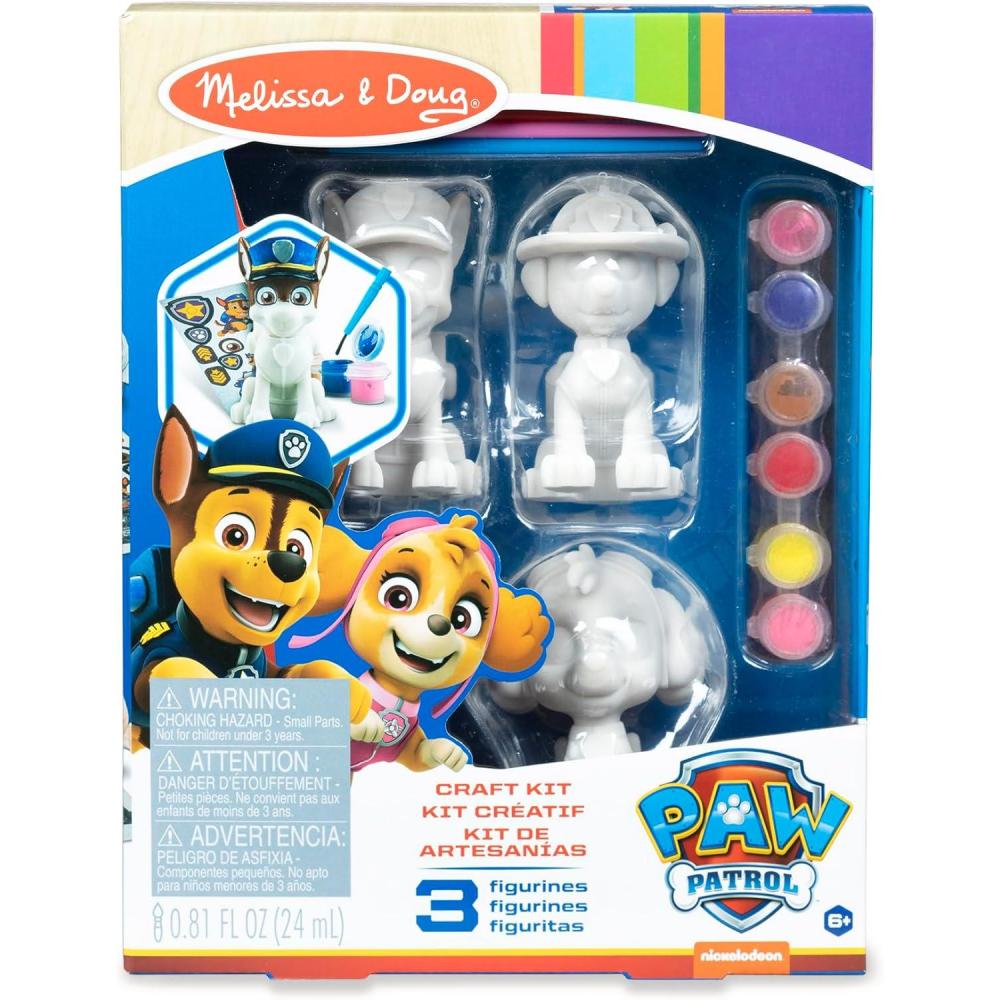 imageMelissa ampamp Doug PAW Patrol Craft Kit  3 Decorate Your Own Pup Figurines for Boys and Girls PAW Patrol Painting Set Activity for Birthday Parties Ages 6