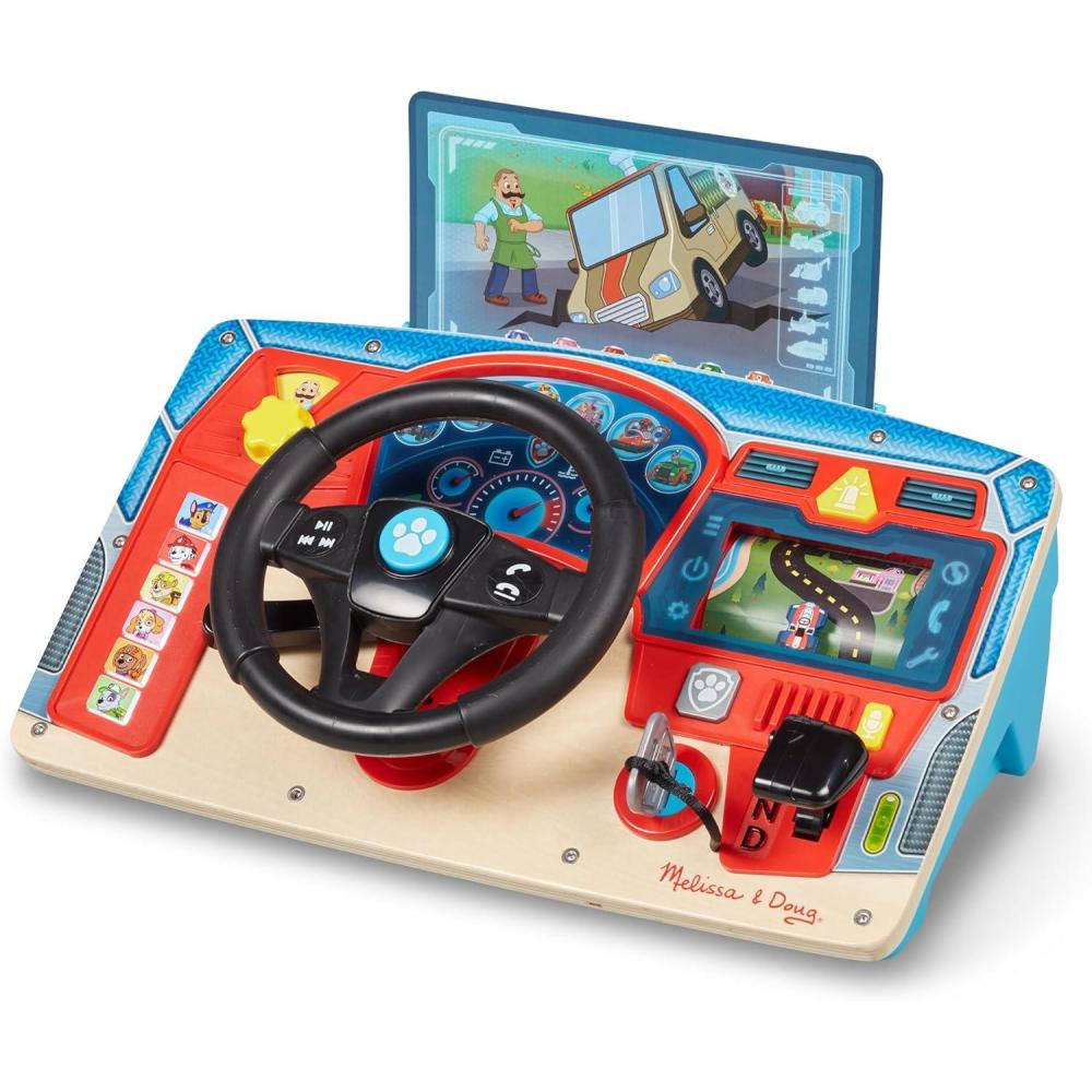 imageMelissa ampamp Doug PAW Patrol Rescue Mission Wooden Dashboard  Kids Activity Board Toddler Sensory Toys Pretend Play Driving Toy Paw Patrol Toys for Kids Ages 3