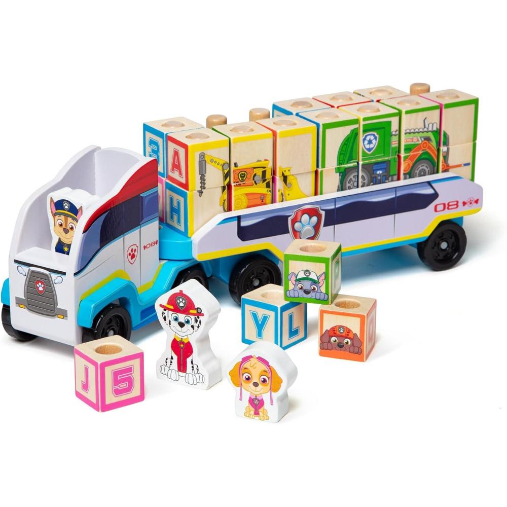 imageMelissa ampamp Doug PAW Patrol Wooden ABC Block Truck 33 PiecesABC Alphabet Truck