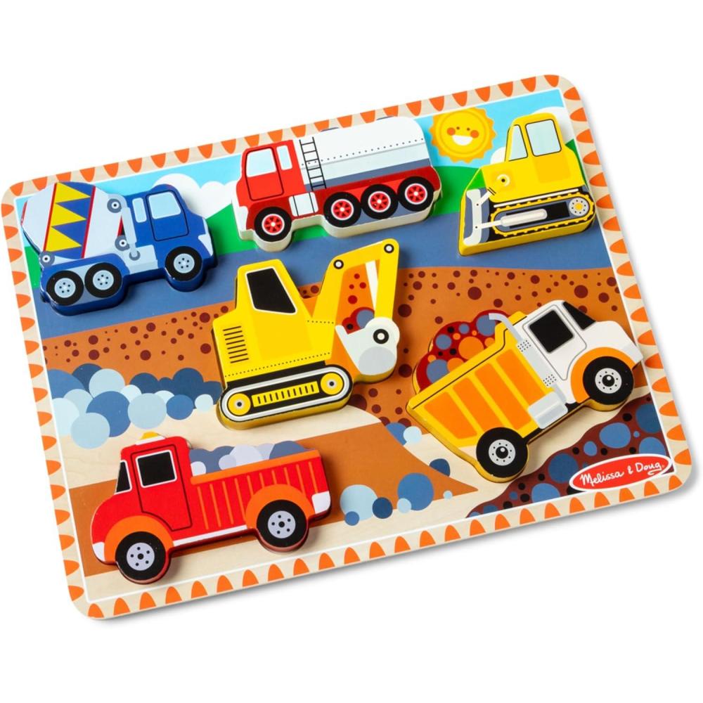 imageMelissa ampamp Doug Pets Wooden Chunky Puzzle 8 pcs Educational Screen Free Activity for Toddler Preschoolers and Kids Ages 2English Only